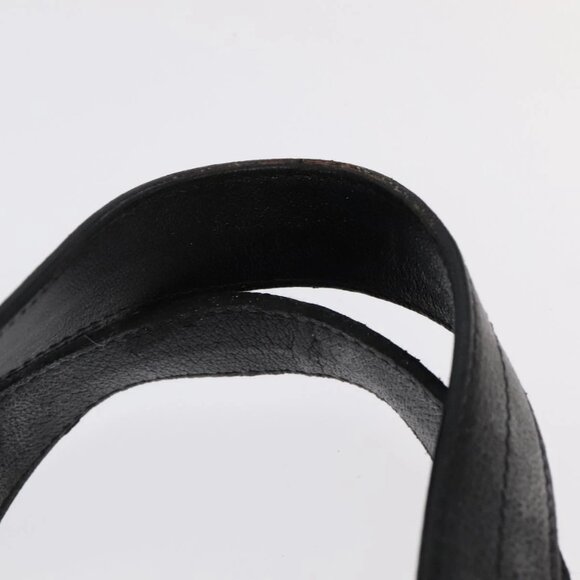 CHANEL Paris Biarritz MM Tote Bag Coated Canvas Black Silver CC Auth bs19293 - Picture 8 of 16